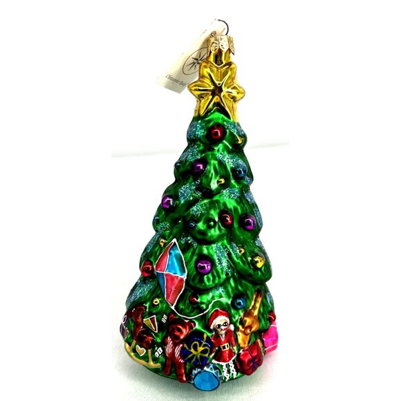 Radko Christmas Ornament Spruced up Spruce Decorated Tree 7" Tall Hand Painted - Picture 1 of 10